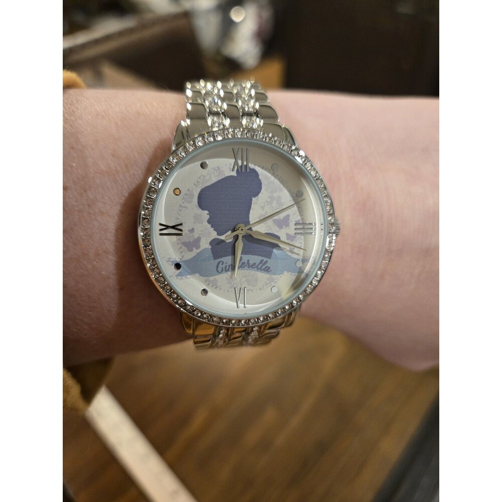 Ladies Disney Silver-tone Cinderella Silhouette Watch